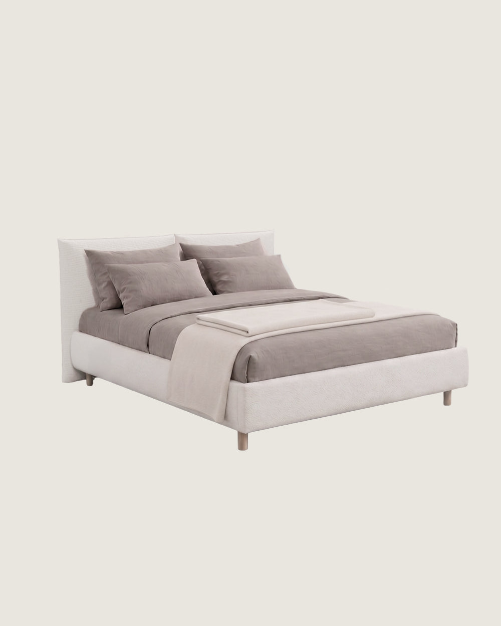 Delos bed with custom upholstery for a 160 x 200 mattress