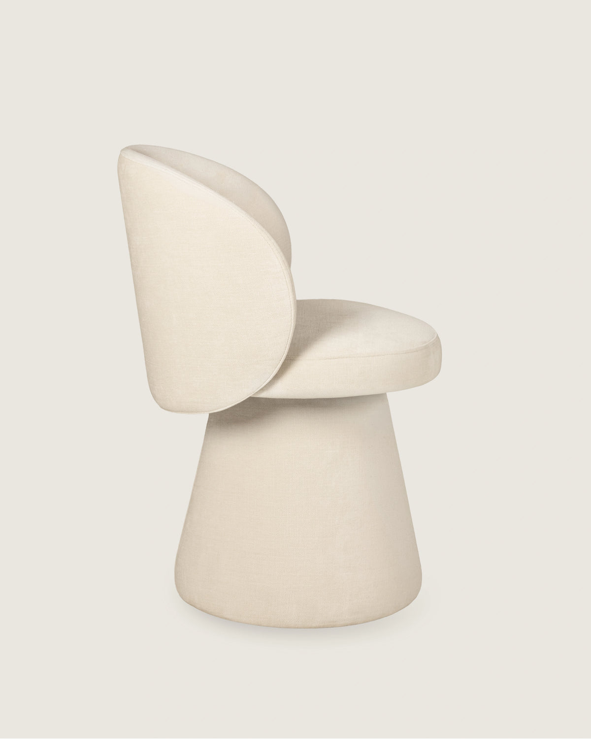 Silla cómoda comedor nórdica, tapizada Vita Beige