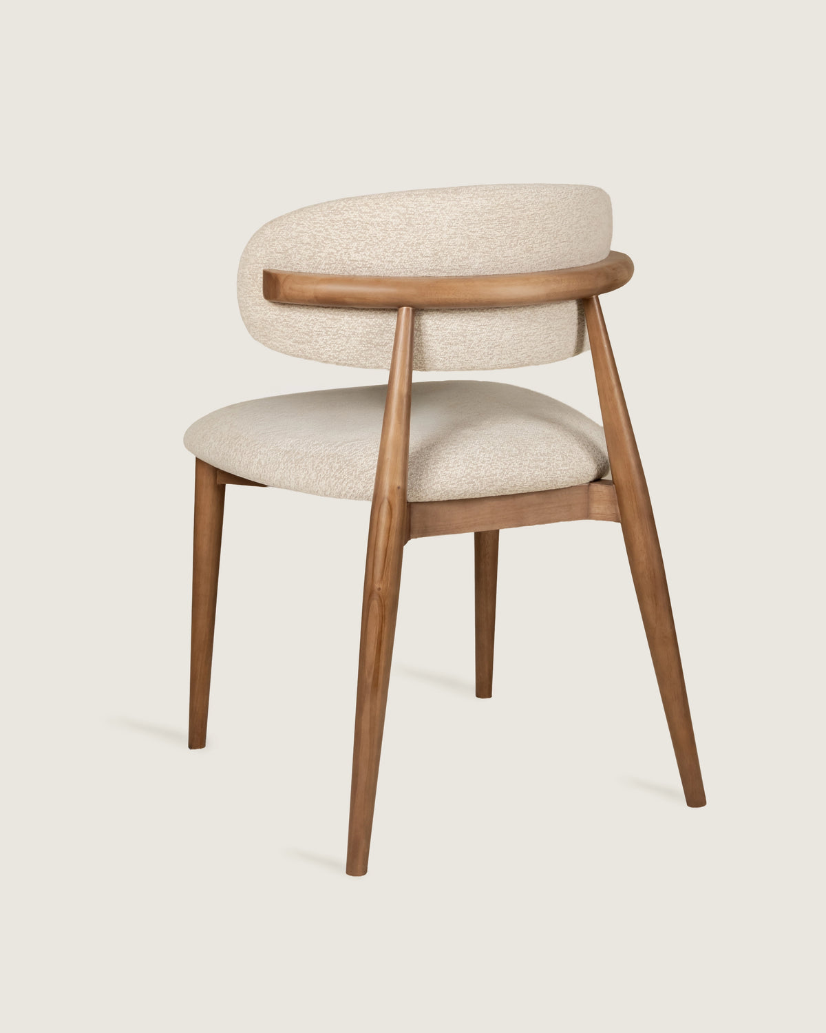 Silla cómoda comedor nórdica, tapizada madera nogal maciza patas de madera Selen