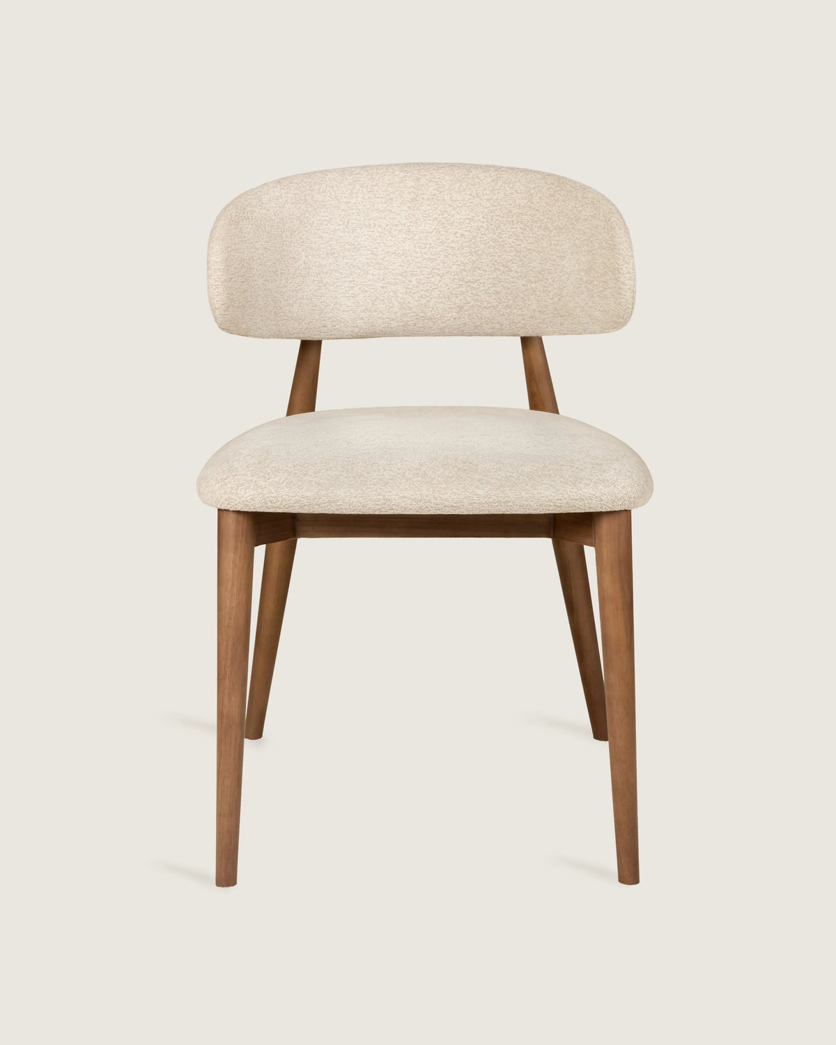 Silla cómoda comedor nórdica, tapizada madera nogal maciza patas de madera Selen