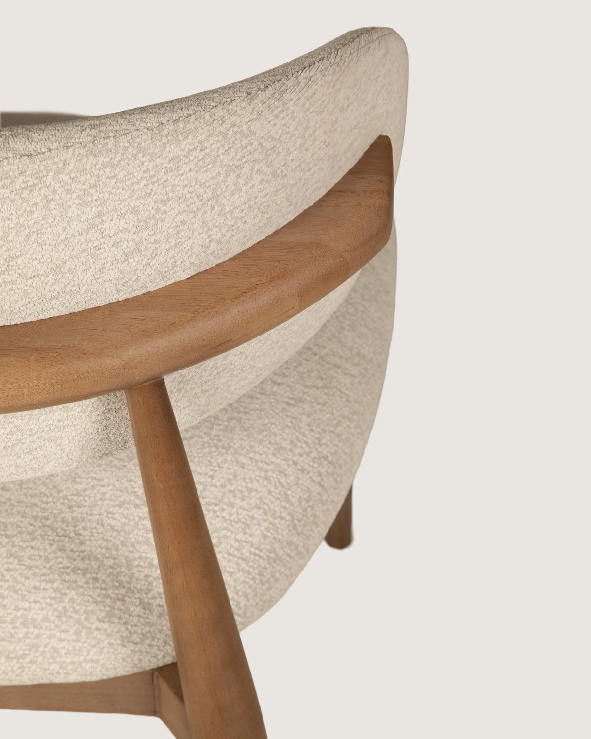 Silla cómoda comedor nórdica, tapizada madera nogal maciza patas de madera Selen
