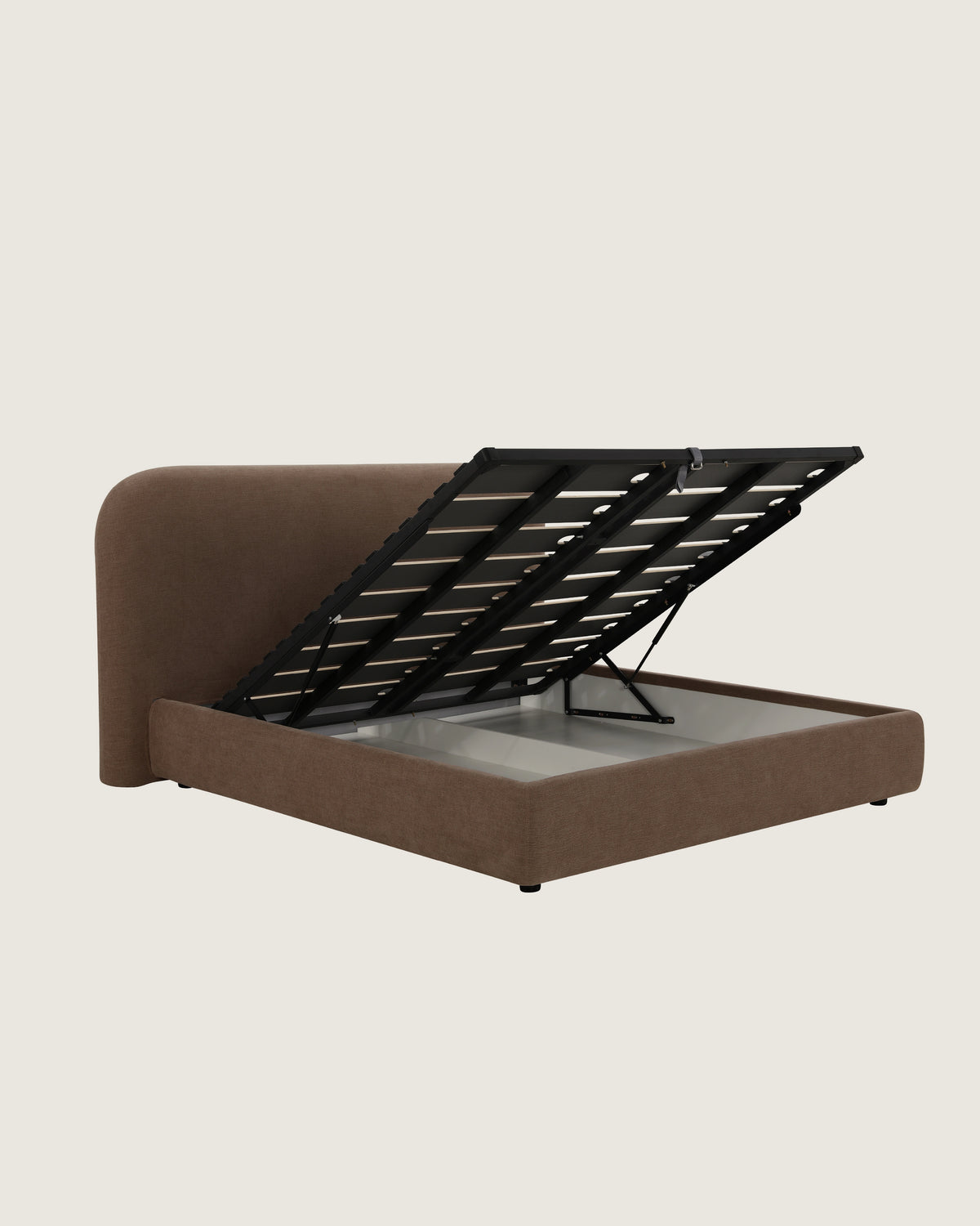 Lit Dana avec coffre de rangement et revêtement personnalisé pour matelas 160 × 200 cm