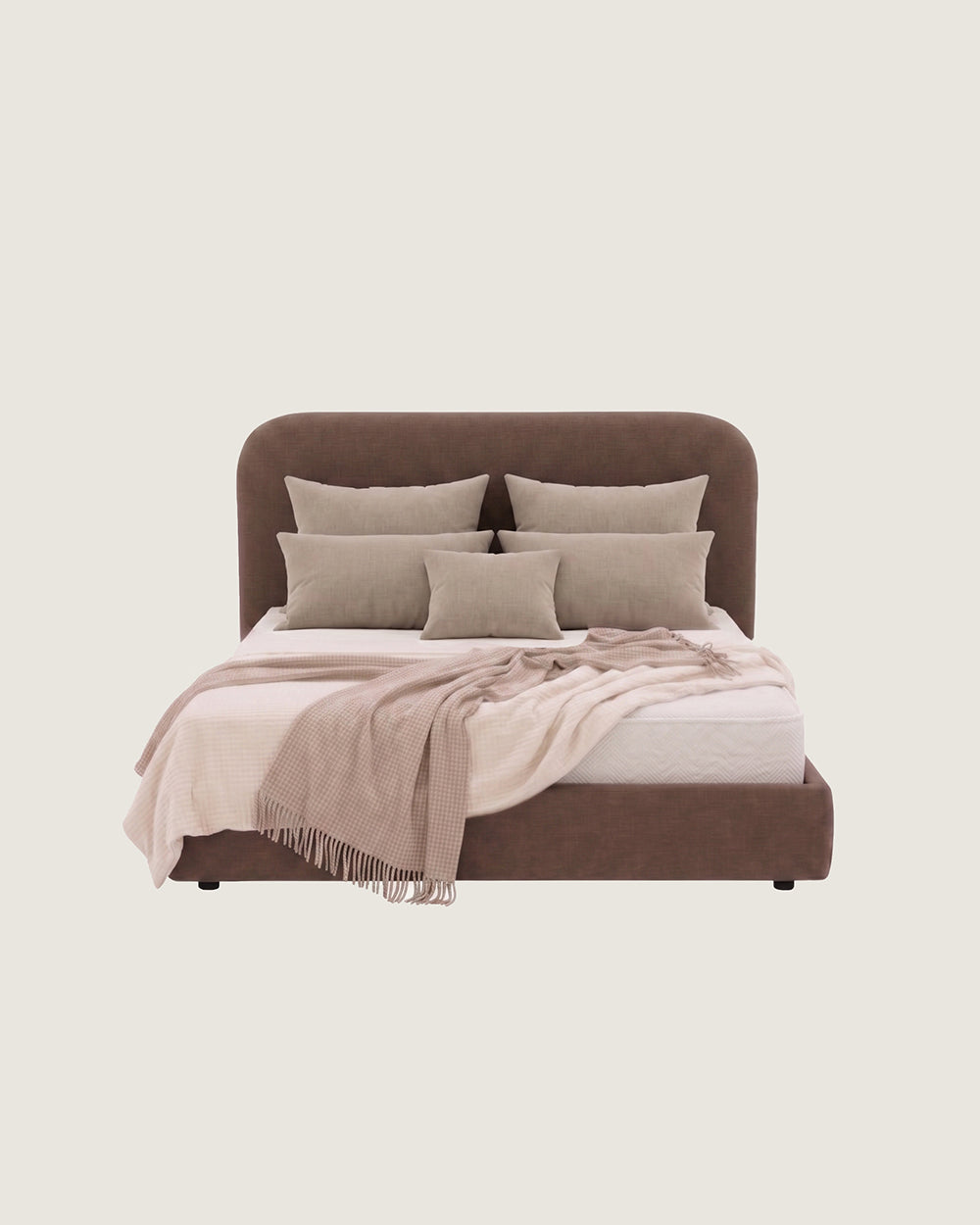 Dana bed with storage base and custom upholstery for a 200x200 cm mattress