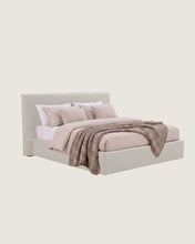 Paris bed with storage base and custom upholstery for 180x200 cm mattress