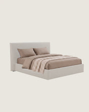 Paris bed with storage base and custom upholstery for 200x200 cm mattress