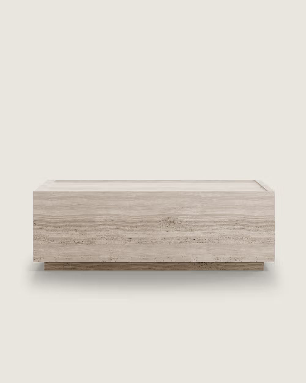 Mesa centro salón comedor rectangular marmol travertino calidad premium mediana travertino blanco Otto