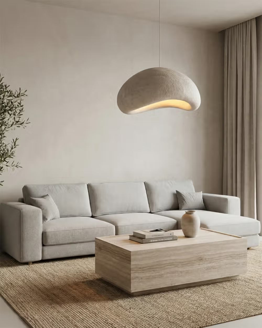 Mesa centro salón comedor rectangular marmol travertino calidad premium mediana travertino blanco Otto
