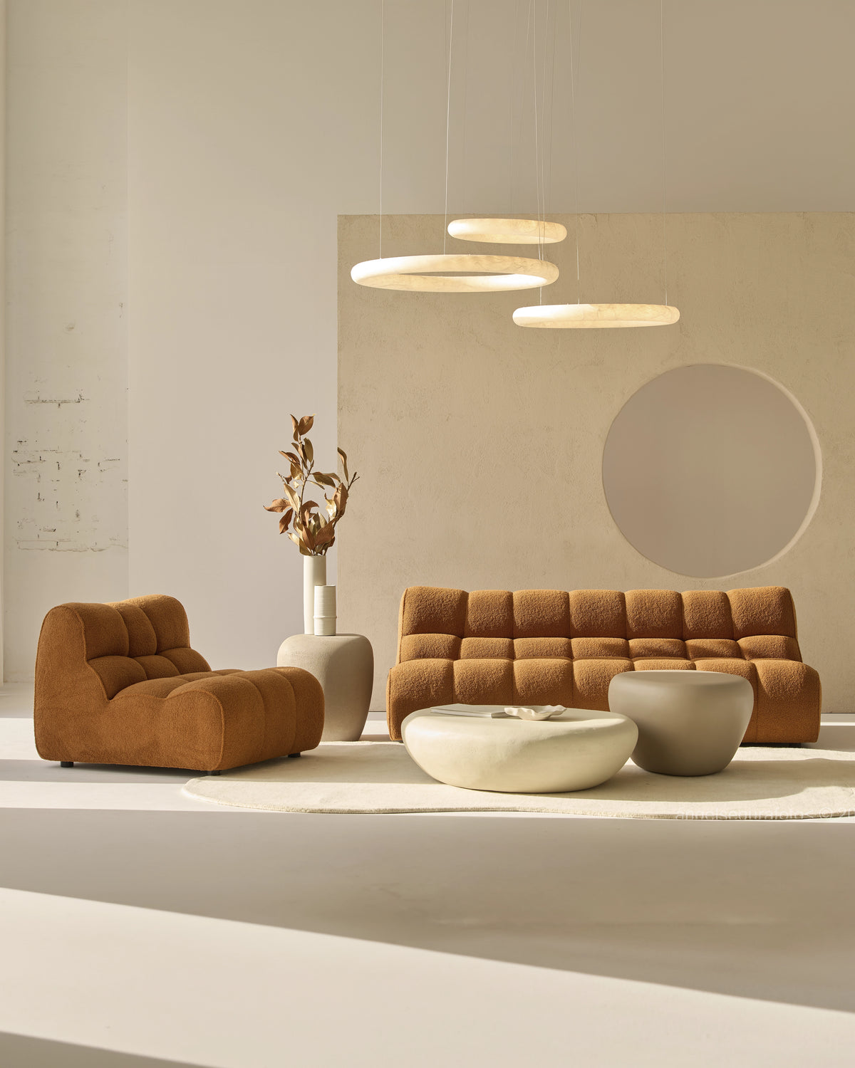 Sillón 1 plaza teja moderno grande Nude
