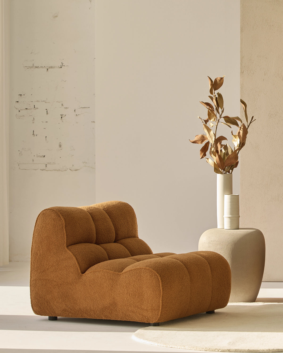 Sillón 1 plaza teja moderno grande Nude