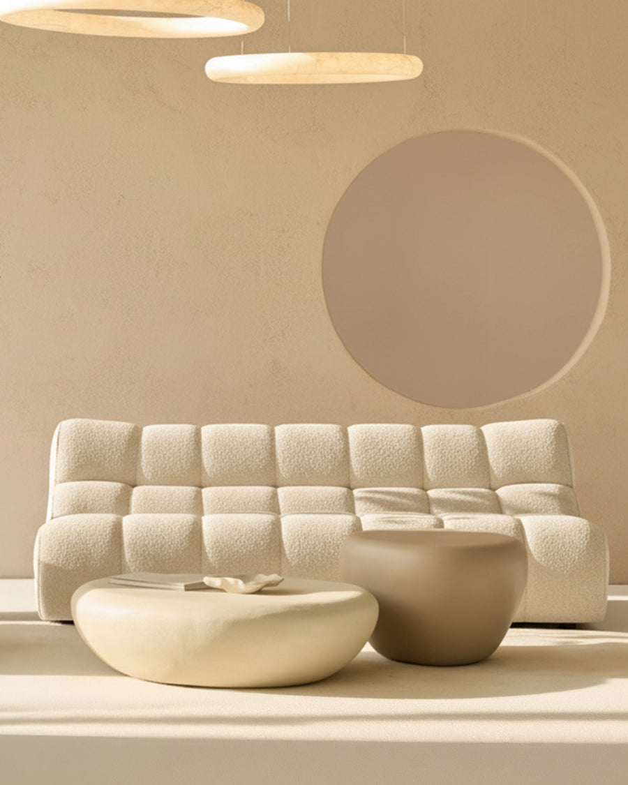 Oasis low microcement coffee table