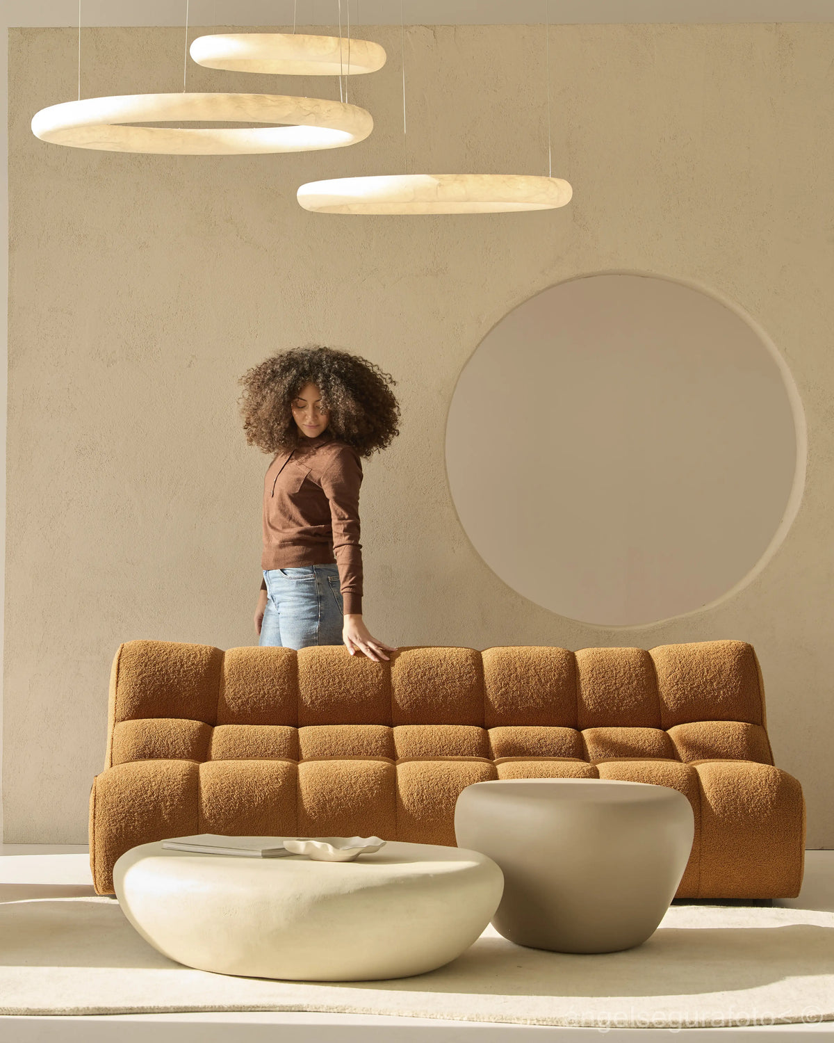 Oasis high microcement coffee table