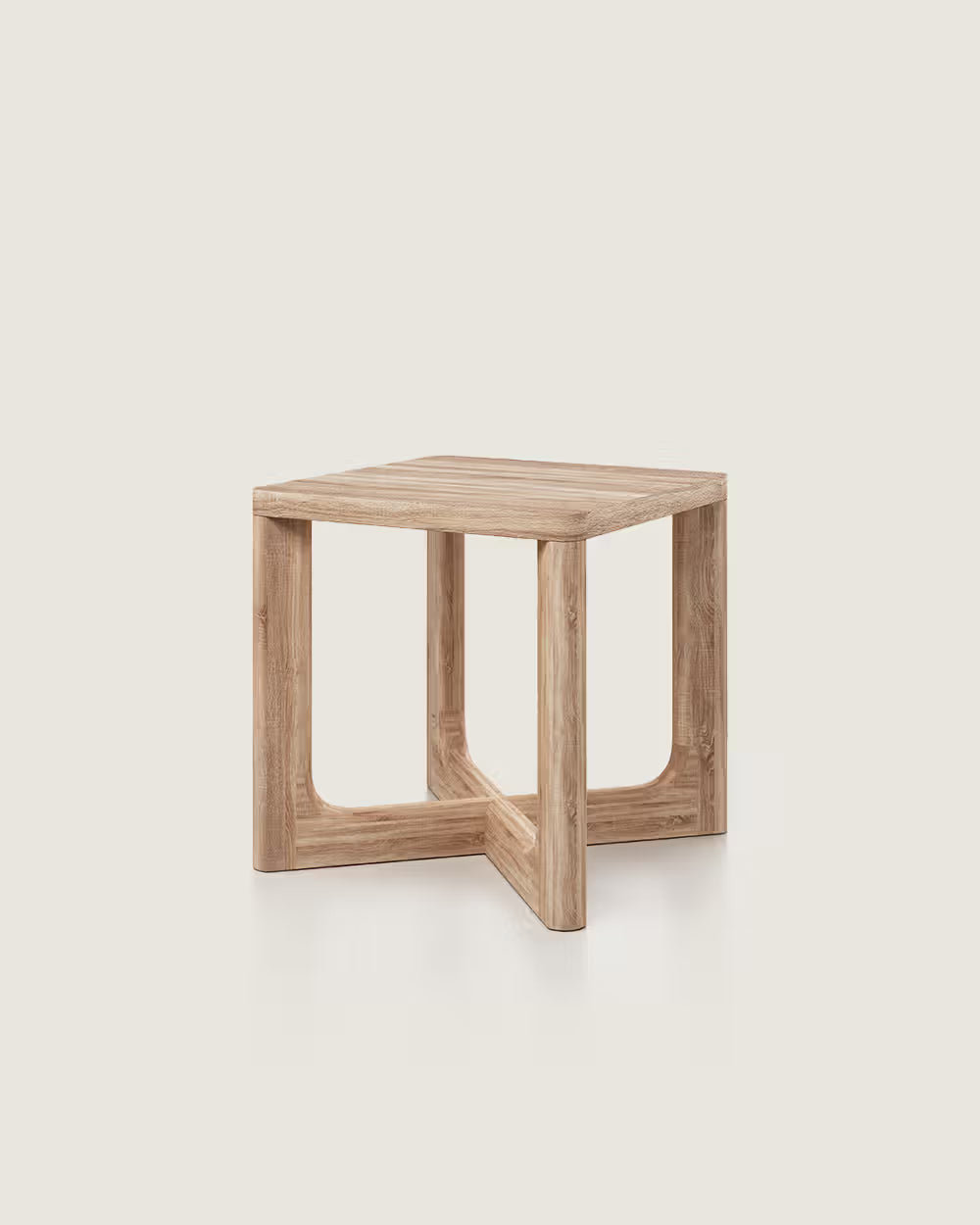 Mesa Amazonas auxiliar cuadrada de madera de roble