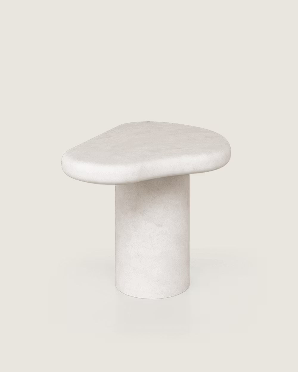 Mesa auxiliar salón comedor formas orgánica microcemento calidad premium pequeña natural Hanta