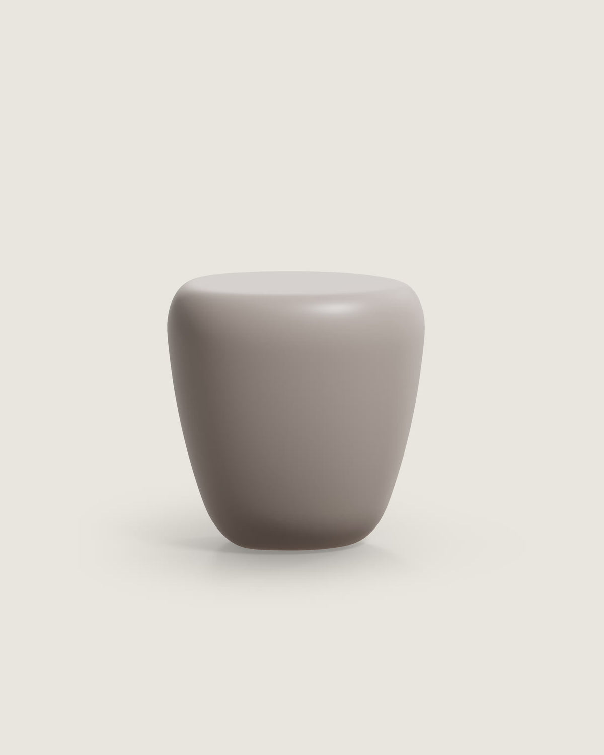 Mesa centro salón comedor ovalada alta microcemento calidad premium pequeña gris oscuro Oasis