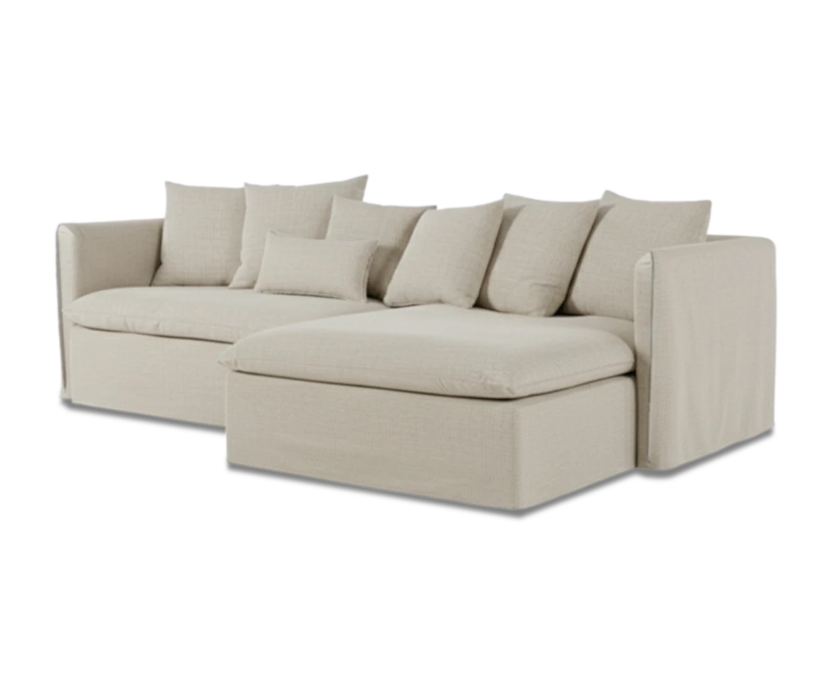 Paris sofa with chaise longue, 4 seats, right-hand side