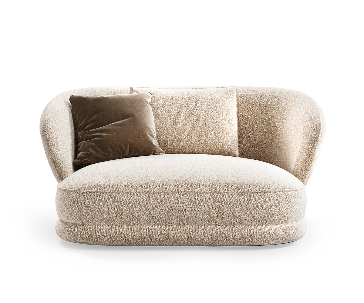 Fauteuil Praga avec revêtement personnalisé 110 cm