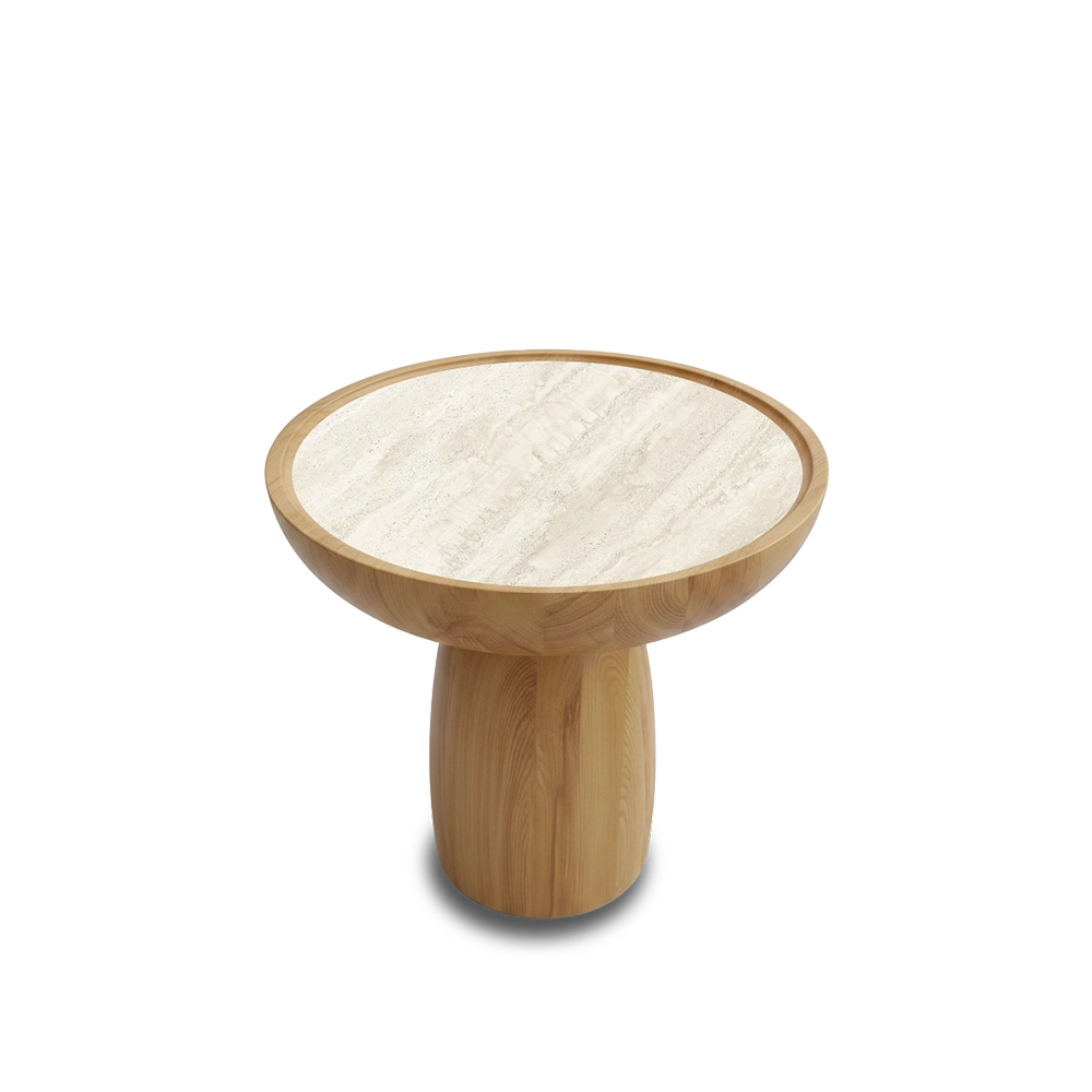 Table d'appoint ronde en microciment Ria