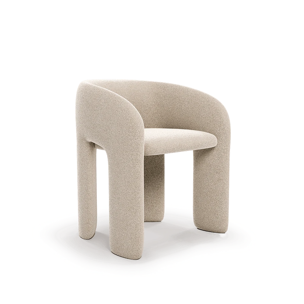 Silla Vera en tapicería dolmen creme