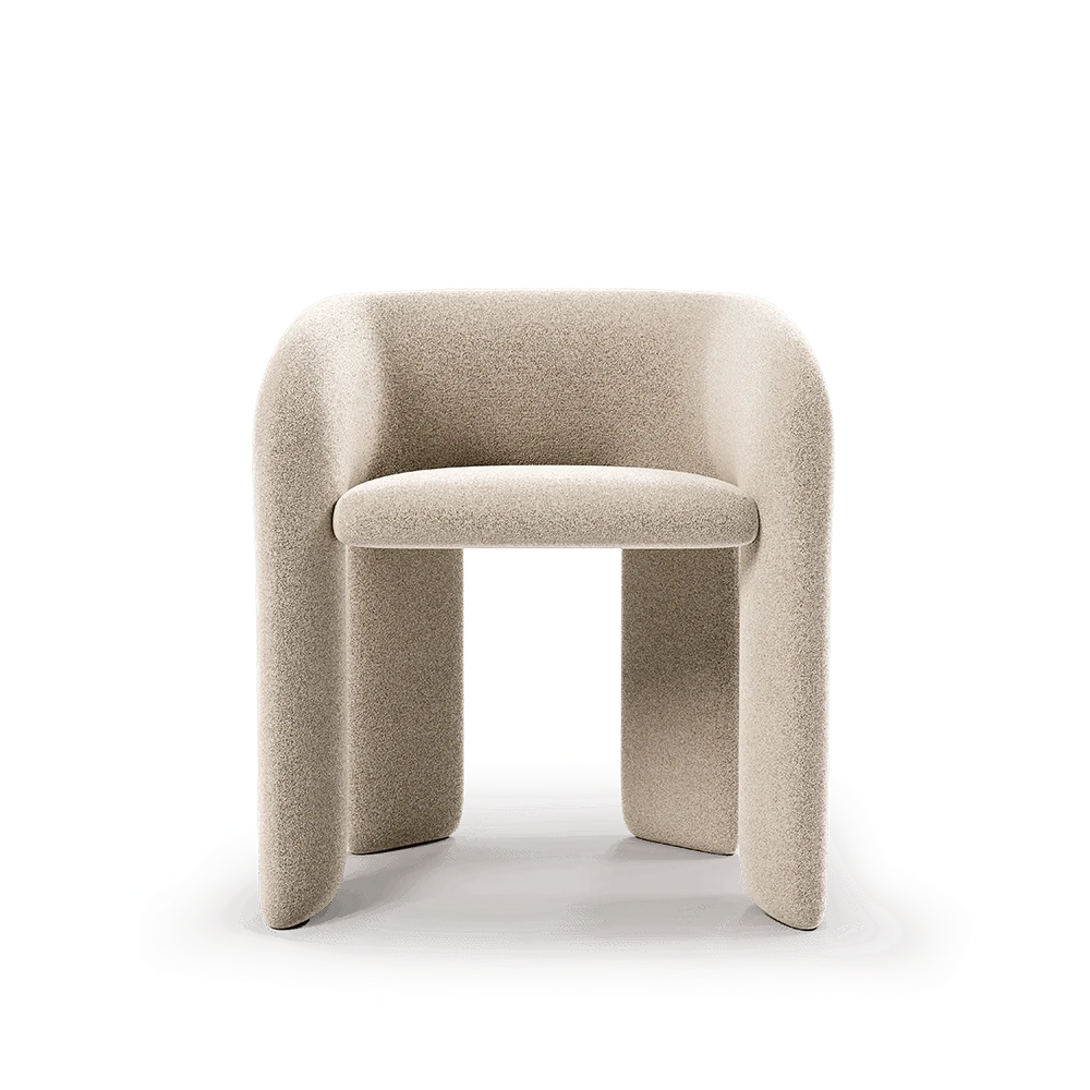 Silla Vera en tapicería dolmen creme