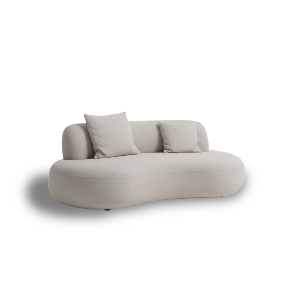 Sofá Onda 3 plazas tapizado en Duna Bone 220 cm | Unika living