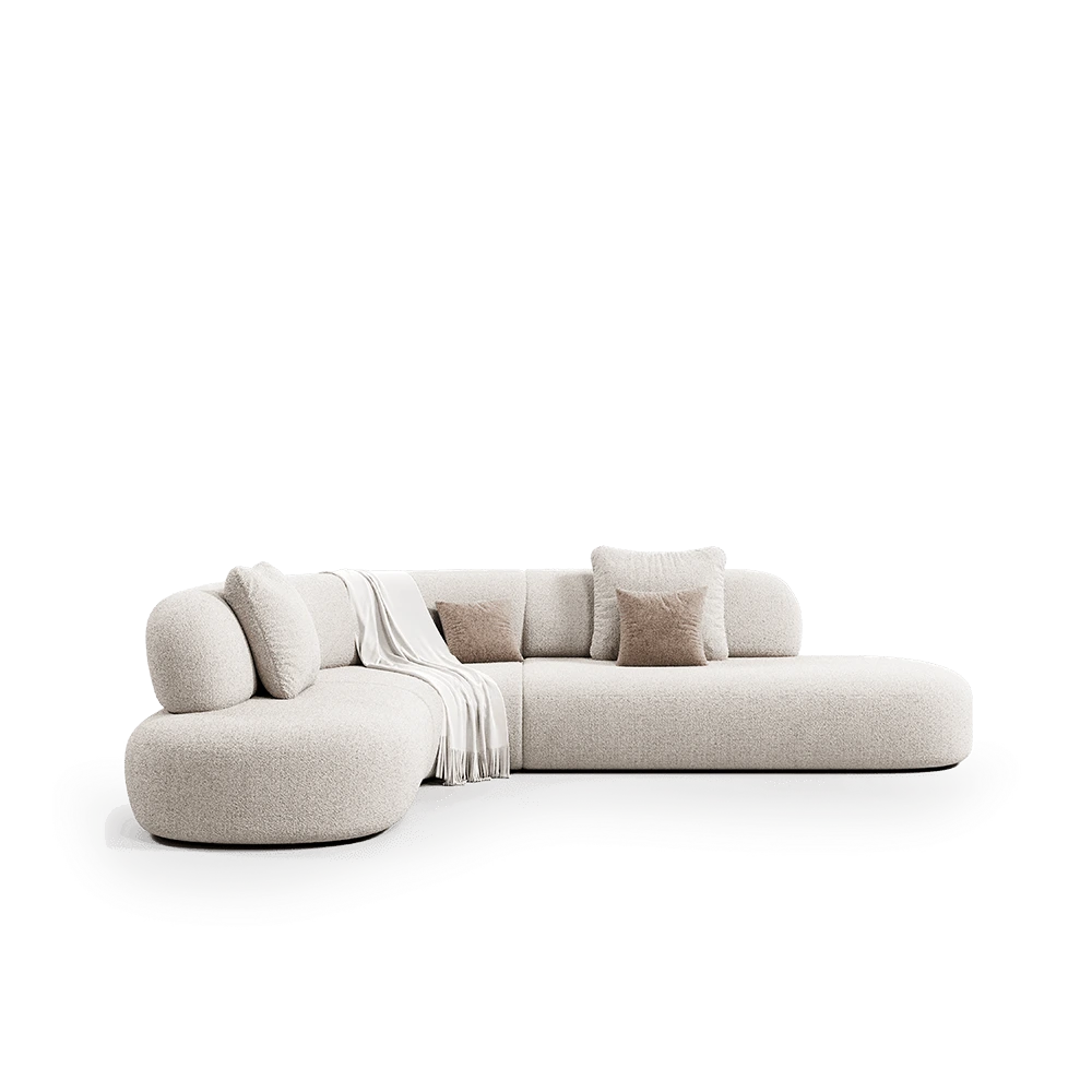 Laira 3-seater sofa bed in chenille with right-hand chaise longue, dark green, 246 cm, FSC Mix Credit