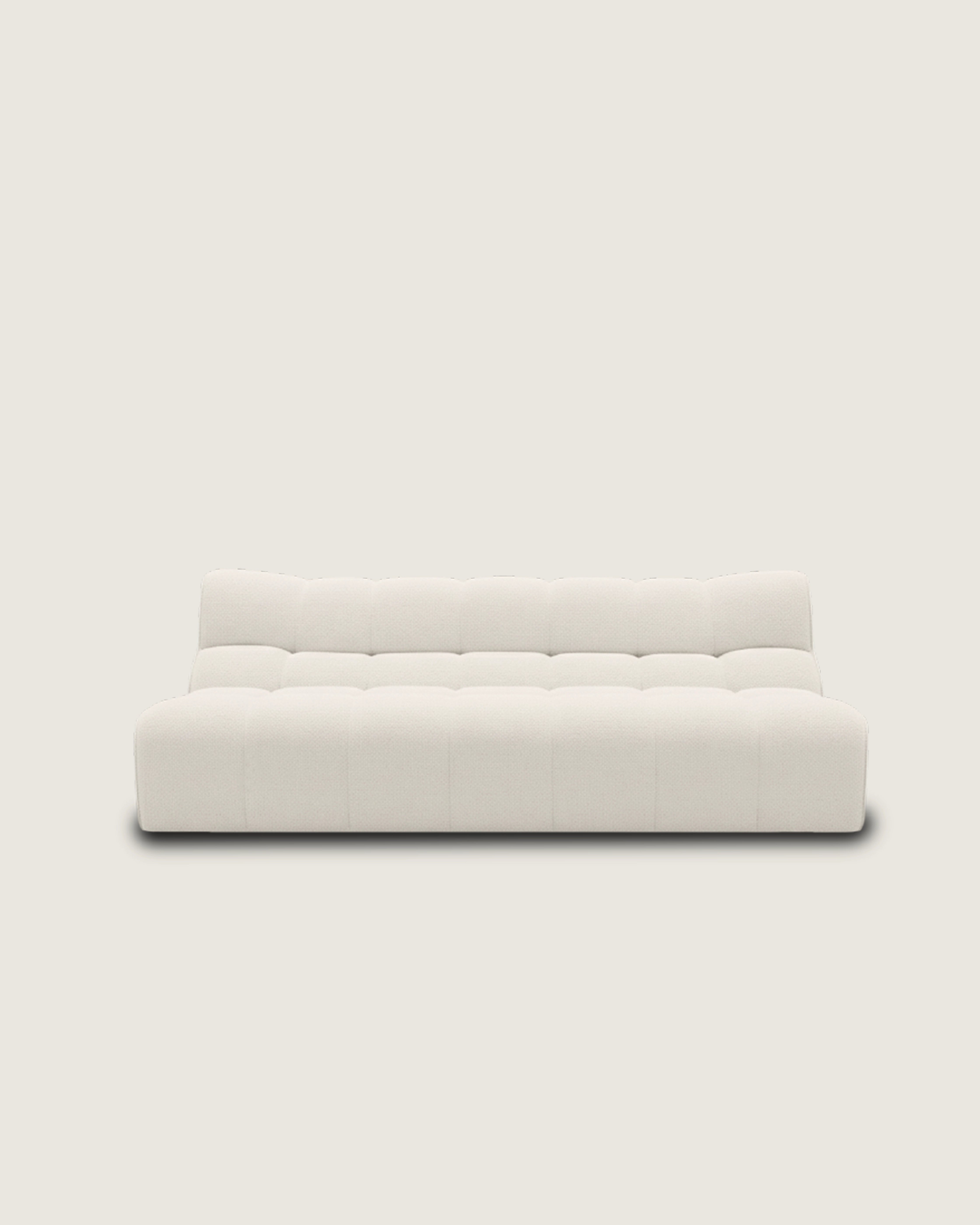 Sofá Nude 3 plazas tapizado en color blanco 206 cm