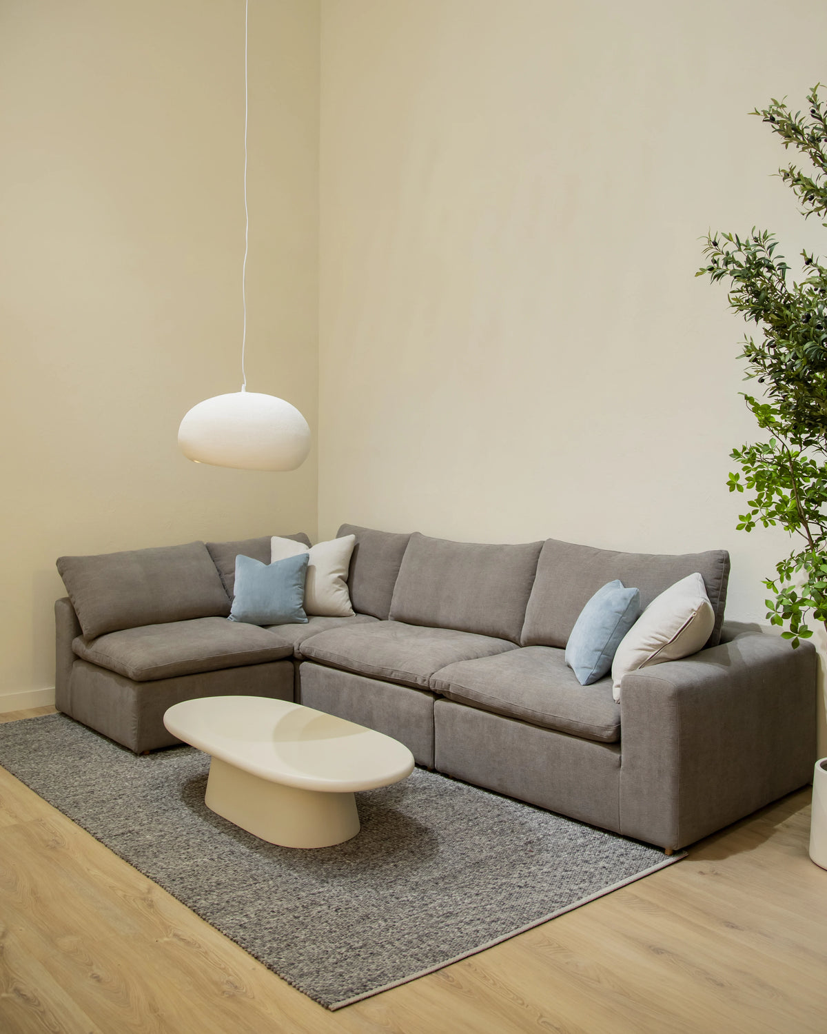 Rio corner sofa with custom upholstery 311 x 302 cm