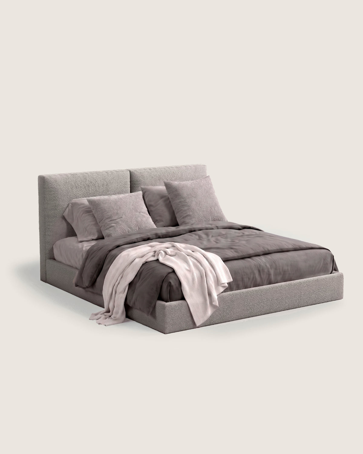 Tokio bed with storage base and custom upholstery for a 160x200 cm mattress