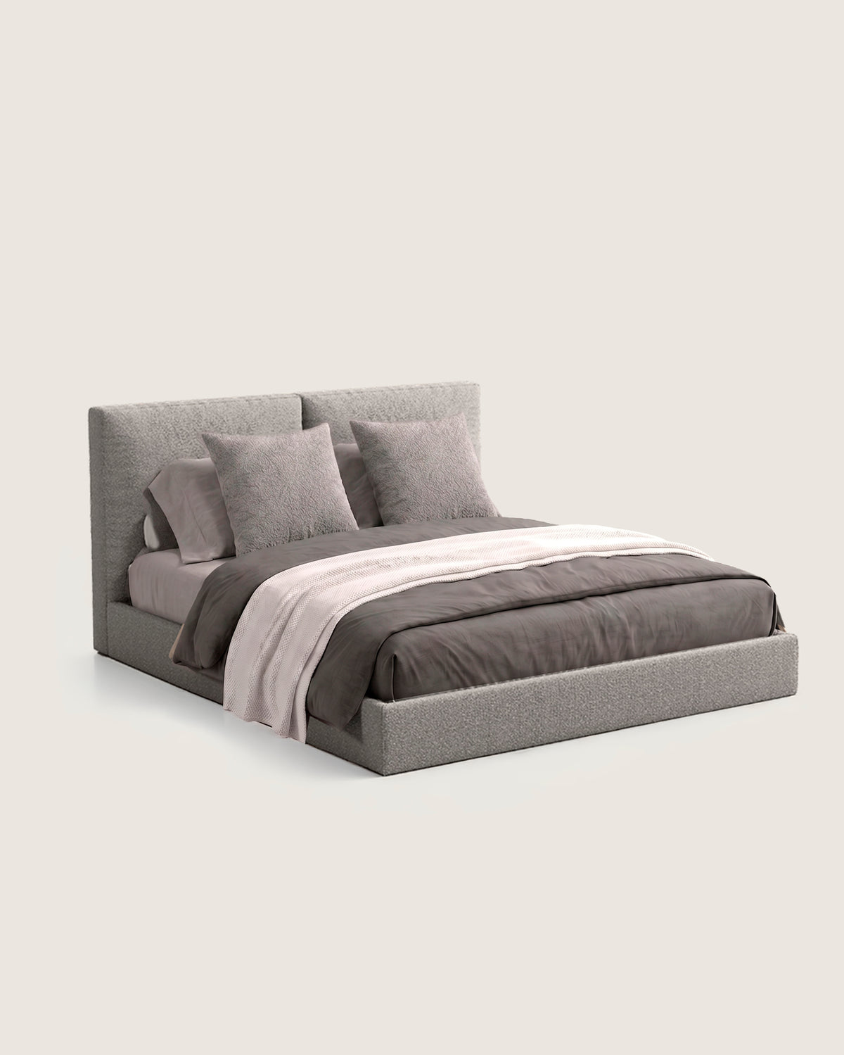 Tokio bed with storage base and custom upholstery for a 160x200 cm mattress