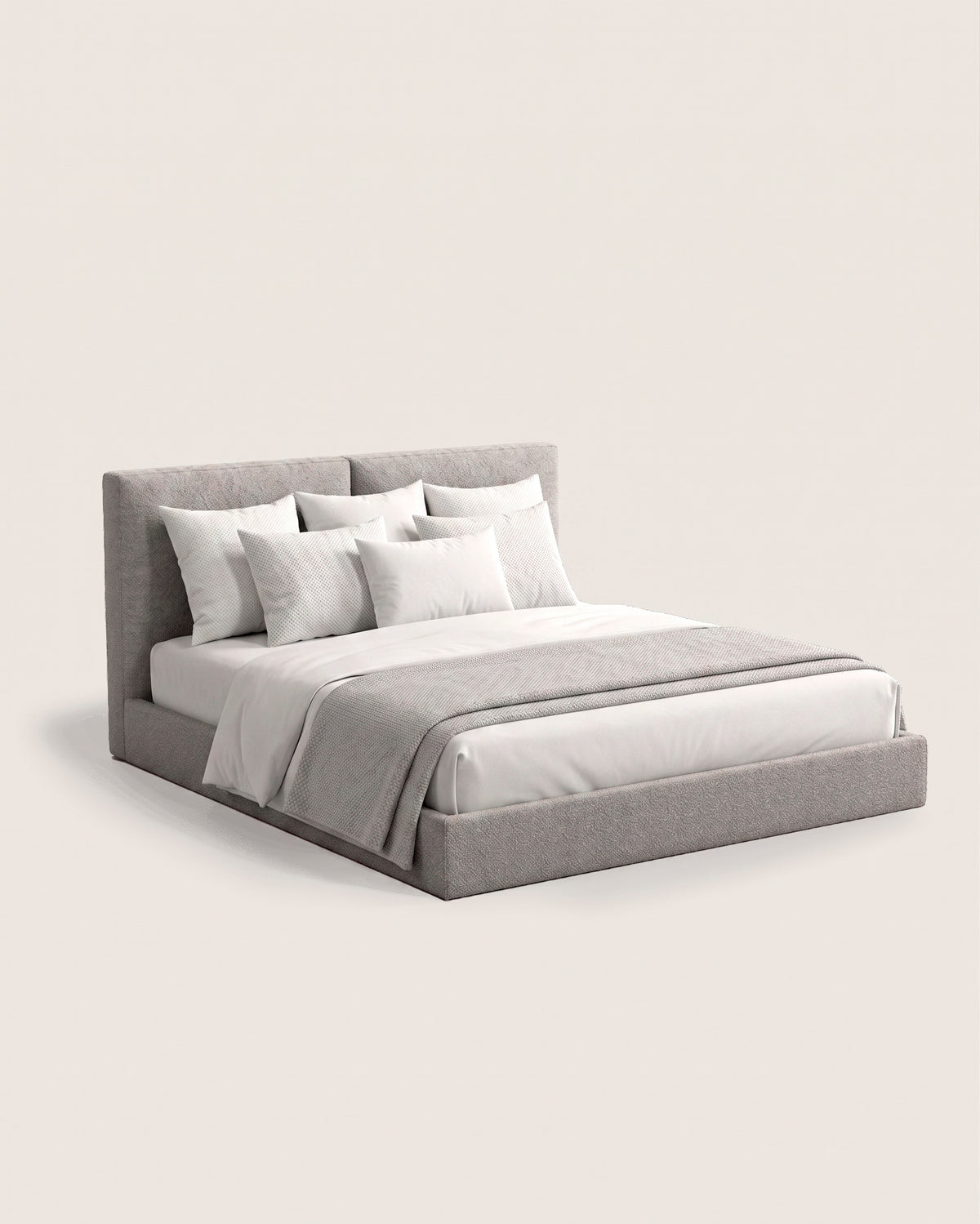 Tokio bed with storage base and custom upholstery for 200x200 cm mattress