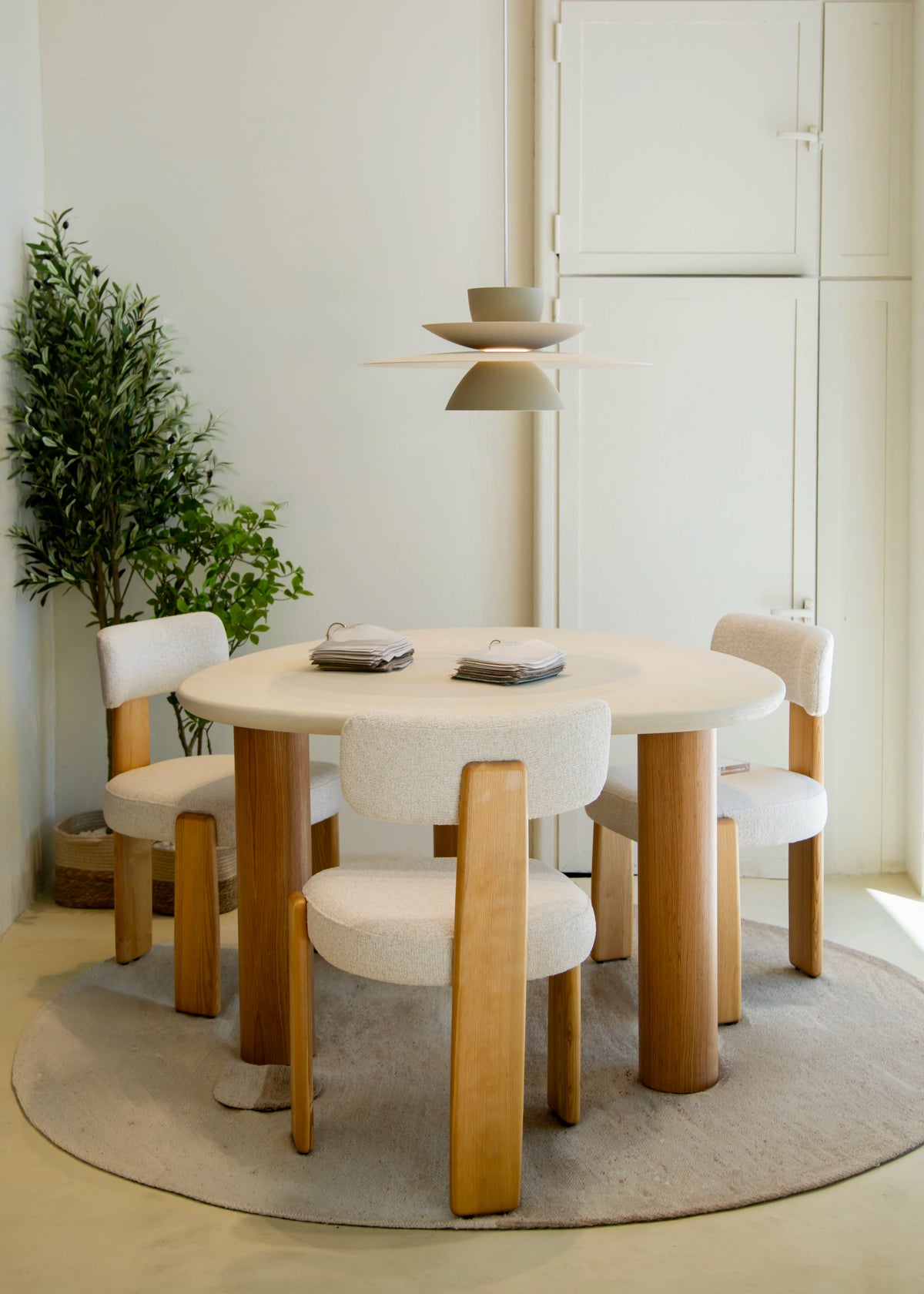 Suspension Nexo kaki et beige