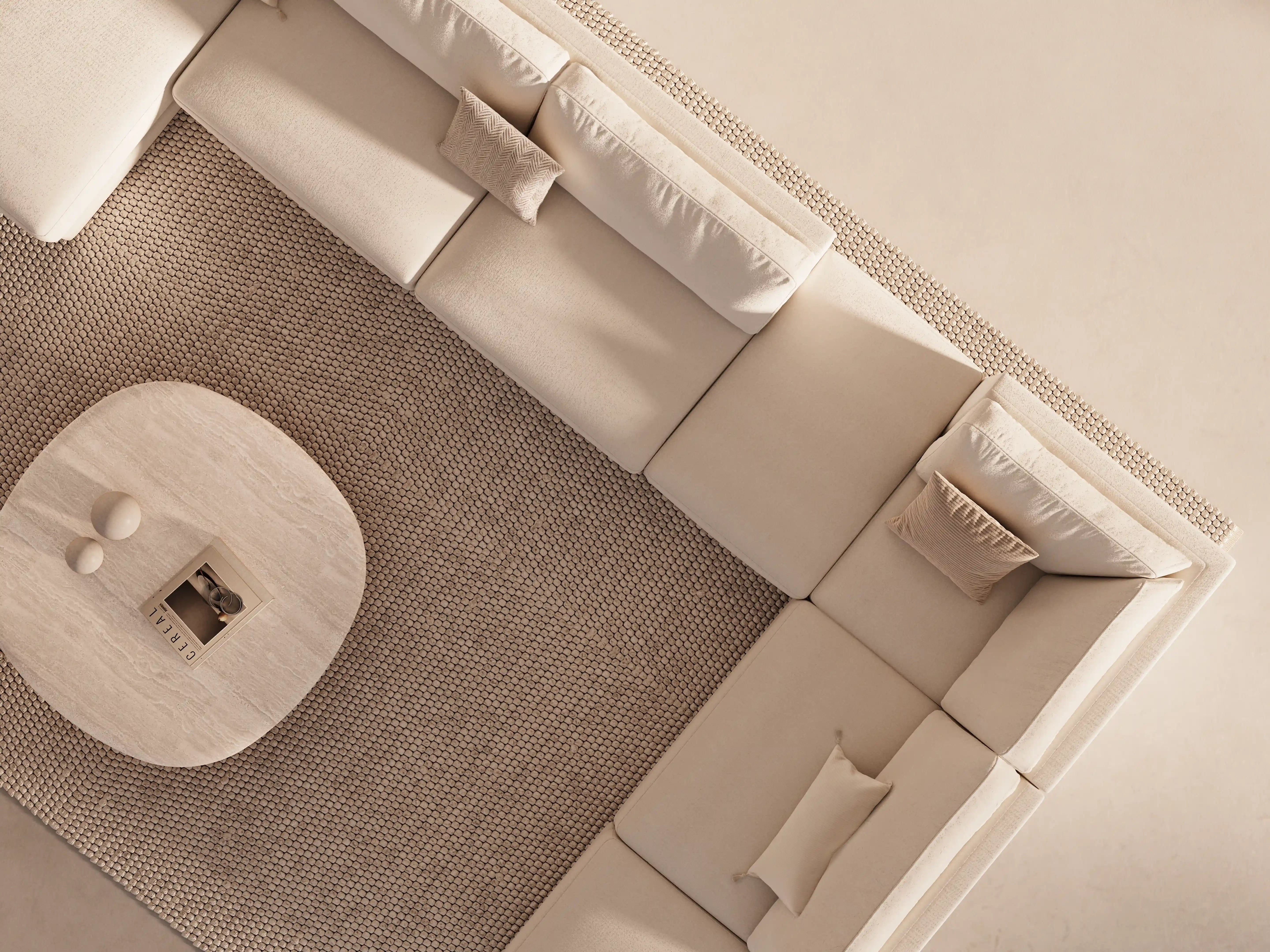 Sofá Montreal rinconero en U con tapicería personalizada 445 x 260 cm